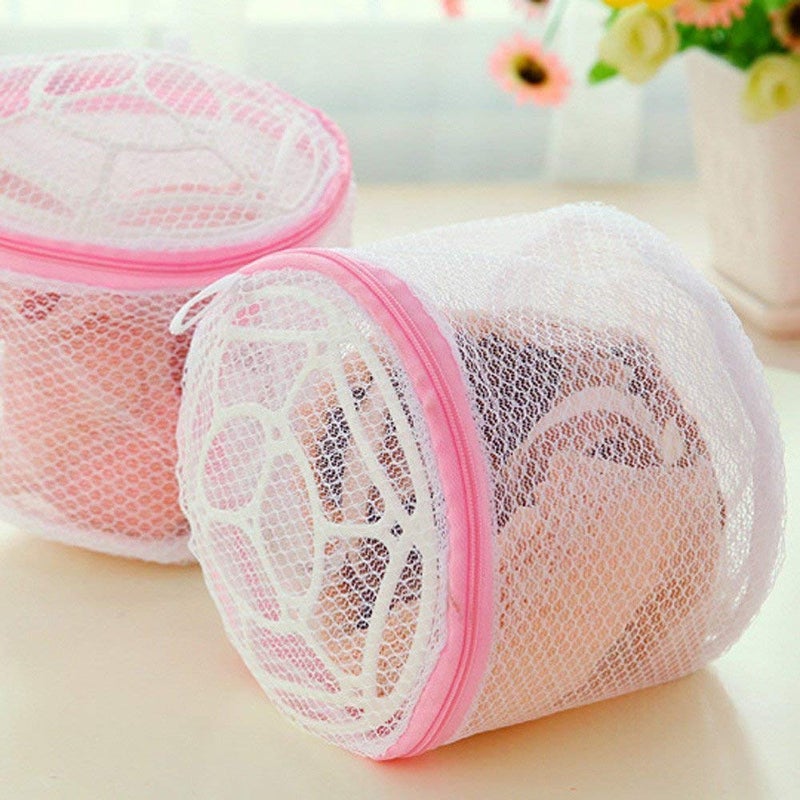 CLICKSWIFT Clickswift Circular Mesh Double Layer Laundry Washing Bag Dryer Washer ClothGarmentLingerieBraUndergarments Protector Cleaning Zipper Bag Storage Organize Bags for Washing Machine 14 CM - Image 4