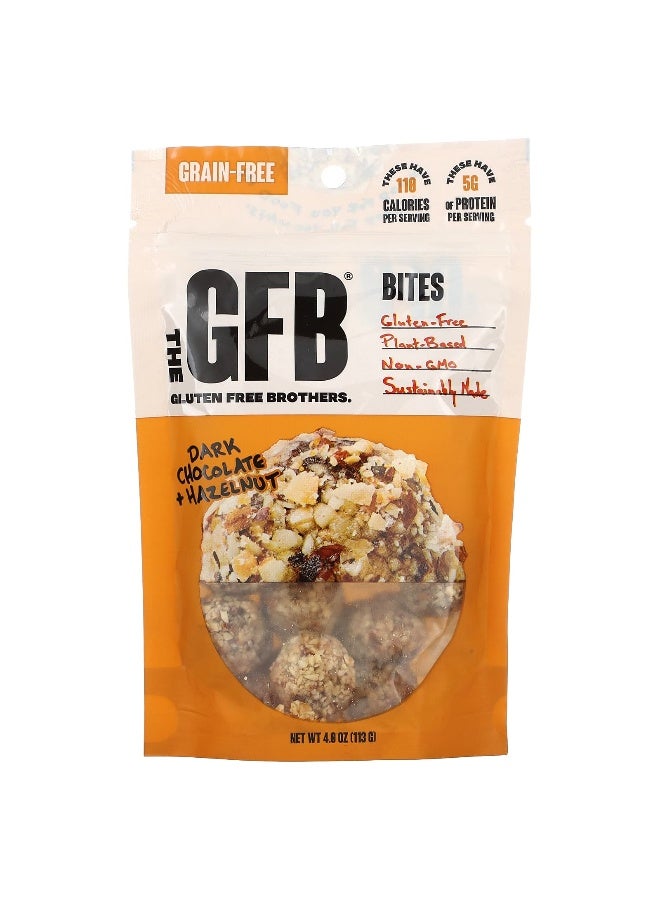 The GFB, Gluten Free Bites, Dark Chocolate + Hazelnut, 4 oz (113 g) - Image 1