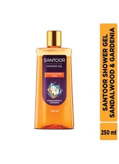 Santoor Santoor Sandalwood and Gardenia Shower Gel For Women Moisturizing Body Wash With Glycerin and Magnolia Extracts For Soft Skin PH Balanced Dermatologically Tested 250ml  - Image 2