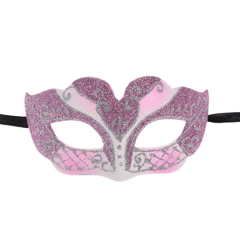 Sexy Plastic Phantom Half Mask Halloween Masquerade Ball Mask with Glitter Decoration - Image 2