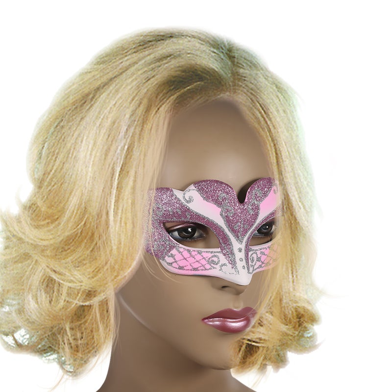 Sexy Plastic Phantom Half Mask Halloween Masquerade Ball Mask with Glitter Decoration - Image 3