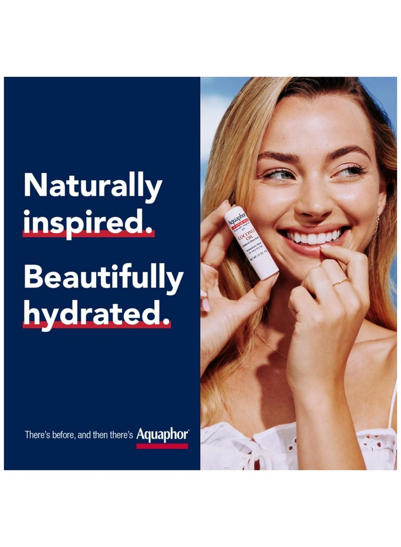 أكوافور مرطب شفاه طبيعي مستوحى من الطبيعة بزيت جوز الهند، 0.17 أونصة. - Image 5