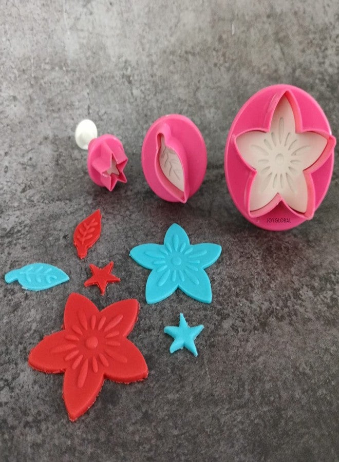 JoyGlobal 3 PCS Flower Plunger Cutter Fondant Decorating Sugar Craft Mold Biscuit Cake DIY Cake Decorating Tools - Image 2