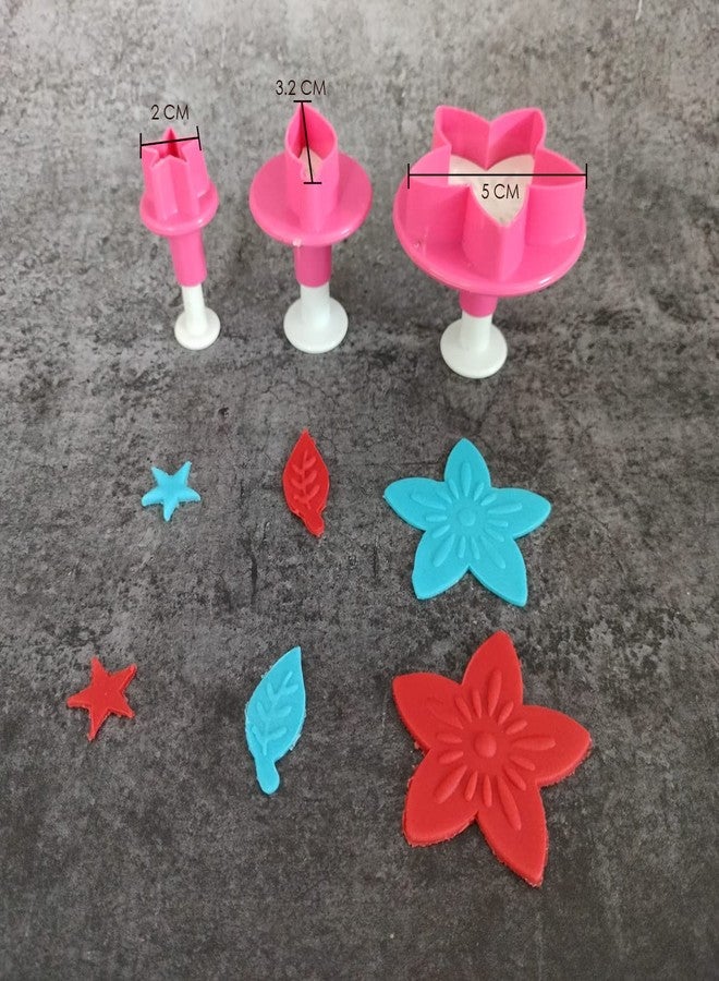JoyGlobal 3 PCS Flower Plunger Cutter Fondant Decorating Sugar Craft Mold Biscuit Cake DIY Cake Decorating Tools - Image 5