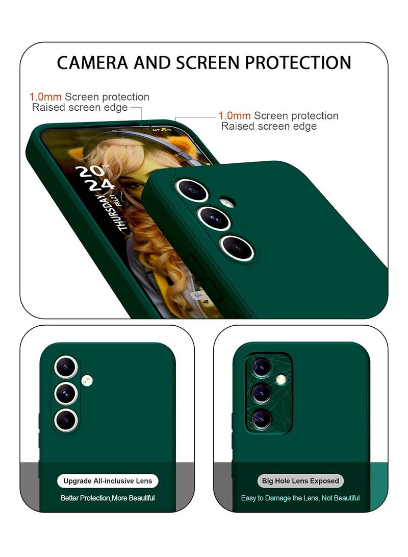 Wtech Samsung Galaxy S25 2025 Premium Soft Liquid Silicone Case Cover - Dark Green - Image 2