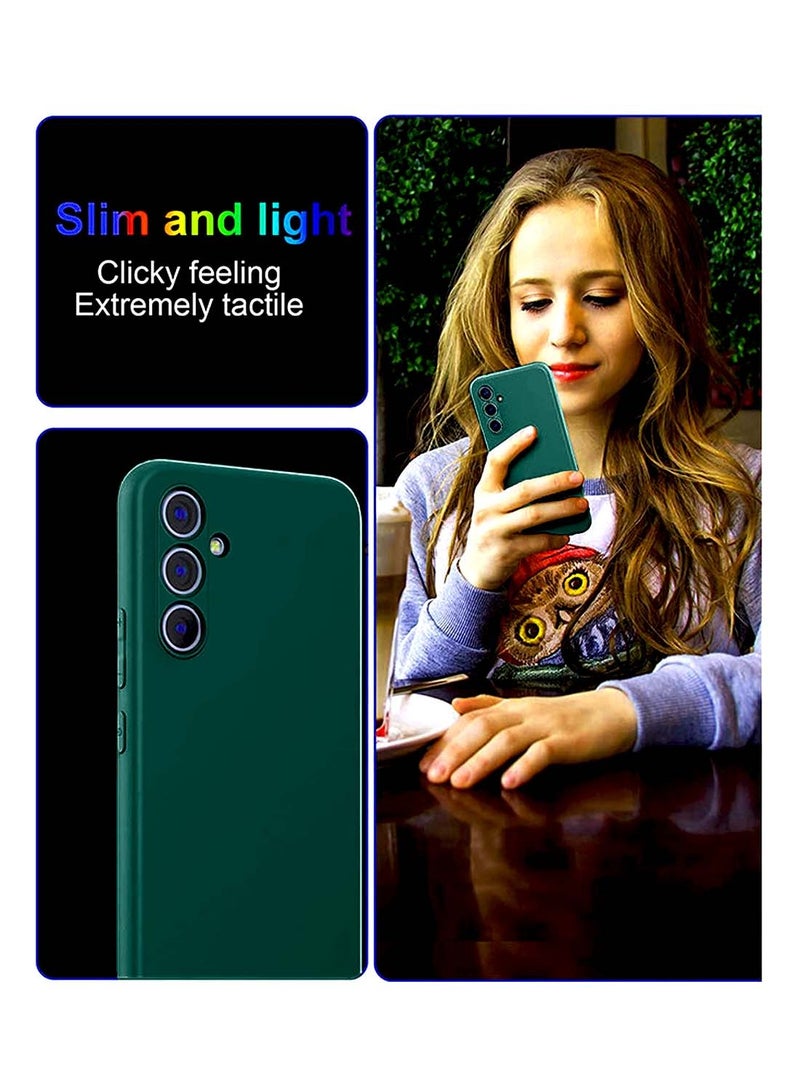Wtech Samsung Galaxy S25 2025 Premium Soft Liquid Silicone Case Cover - Dark Green - Image 3