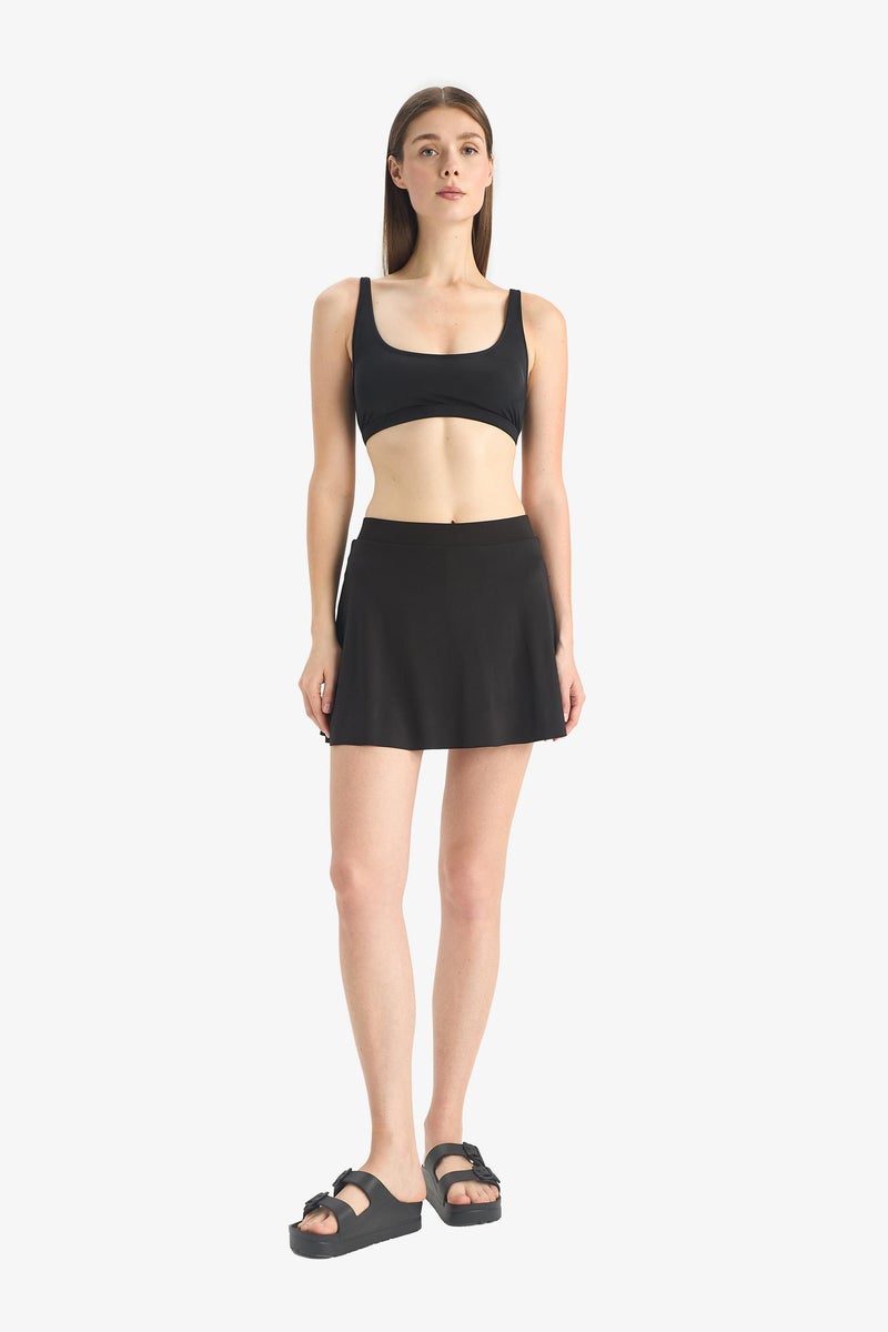 DeFacto Black Woman Fall in Love Skirted Swim Shorts Casual - Image 2