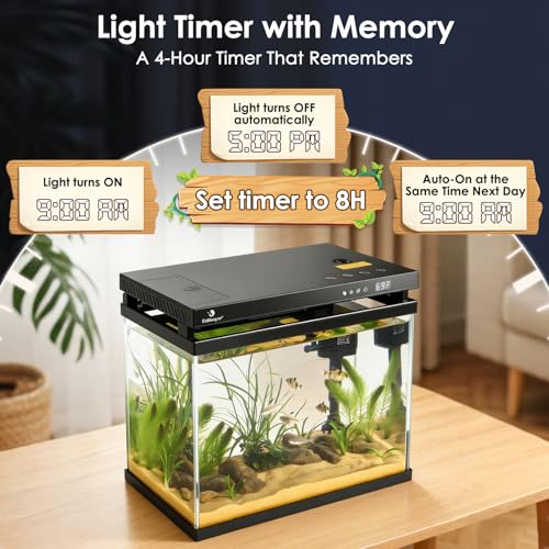 fishkeeper 2.3G Smart Aquarium - HD Glass Fish Tank Kits with Auto Feeder, Self-Cleaning Silent Filter Pump, Aromatherapy, Temperature Display & 7-Color RGB Lights for Desktop, Office, Room - Image 3