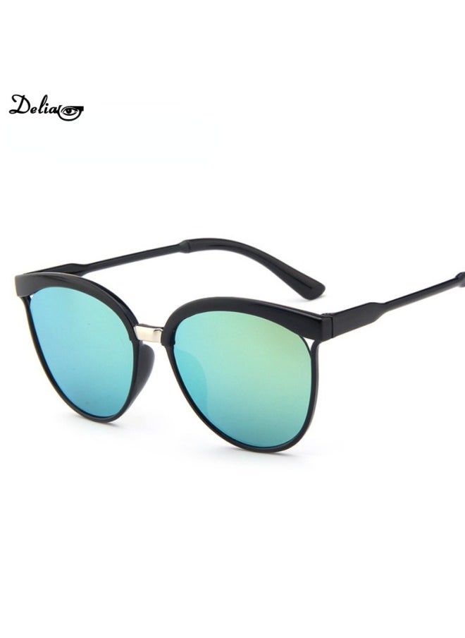 Generic - Classic Retro Cat Eye Mirror Gradient Sunglasses UV400 Woman Vintage Luxury Sun Glasses Summer Outdoor Oculos De Sol Gafas-Lenses Color:black - Image 1