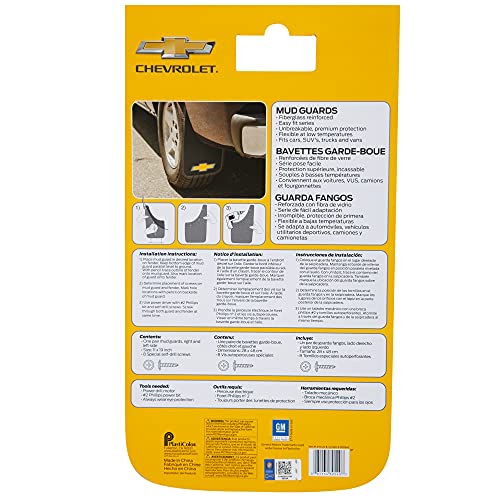 Plasticolor Chevy Gold Bowtie Easy Fit Mud Guard 11" - Set of 2 - Image 3