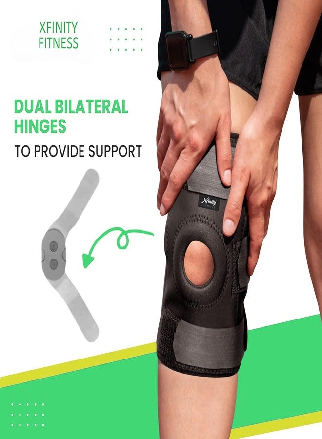 Xfinity Fitness Knee Cap Support with Dual Bilateral Aluminium Hinges – Adjustable Hinged Knee Brace with 3 Belt Straps for Enhanced Comfort (1) - Image 4