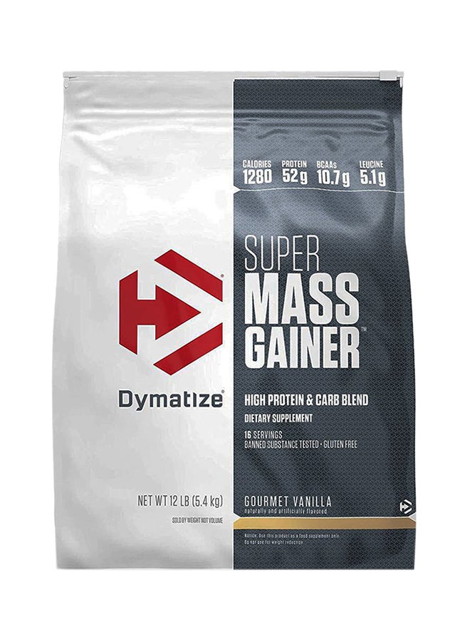 Dymatize Super Mass Gainer High Protien and Carb Blend Protein Powder Vanilla 12lbs - Image 1