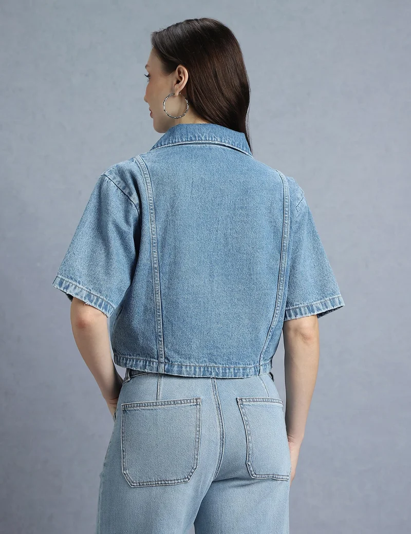 inkd  WOMEN'S DENIM CROP TOP|SKY WHY|Women Apparel – Everyday Comfort Wear for Women | Best Price UAE