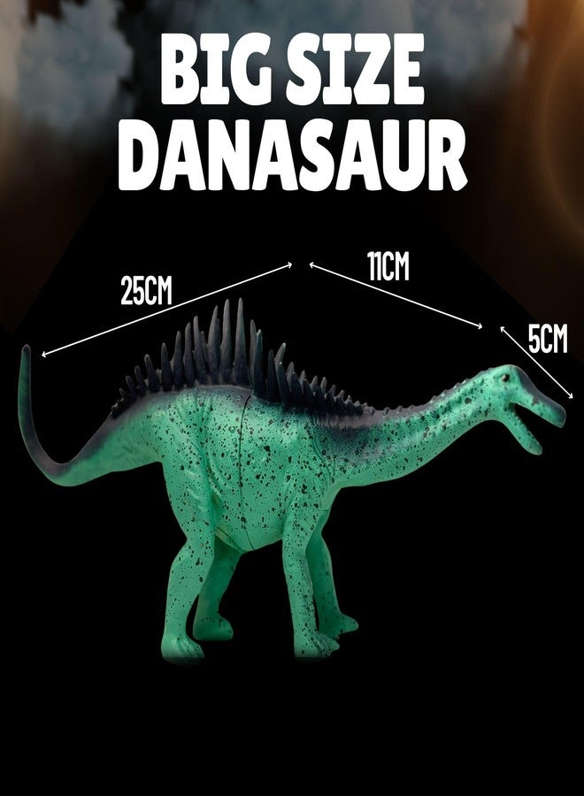 MALLEXO Dinosaur Toy for Kids 3+| 1Pcs with 7Pcs Forest Big Size Stegosaurus Prehistoric Dino Jungle Animals Playset Realistic Action Figure Accessories Wild Animal Toys for Boys & Girls Birthday Gift - Image 2