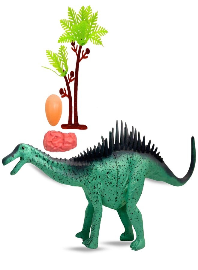 MALLEXO Dinosaur Toy for Kids 3+| 1Pcs with 7Pcs Forest Big Size Stegosaurus Prehistoric Dino Jungle Animals Playset Realistic Action Figure Accessories Wild Animal Toys for Boys & Girls Birthday Gift - Image 1