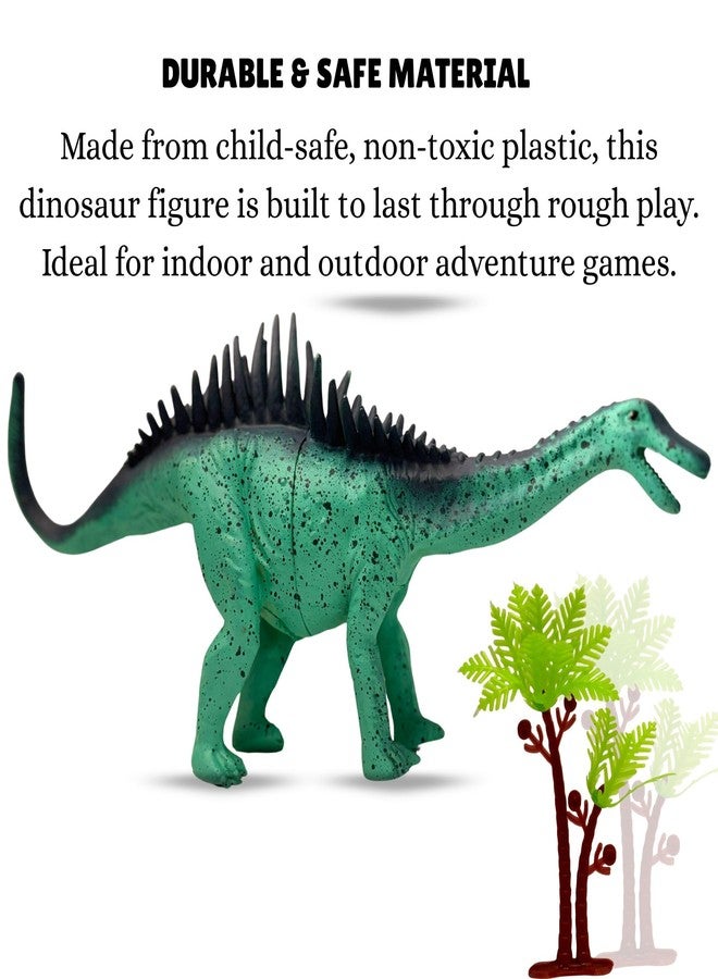 MALLEXO Dinosaur Toy for Kids 3+| 1Pcs with 7Pcs Forest Big Size Stegosaurus Prehistoric Dino Jungle Animals Playset Realistic Action Figure Accessories Wild Animal Toys for Boys & Girls Birthday Gift - Image 4