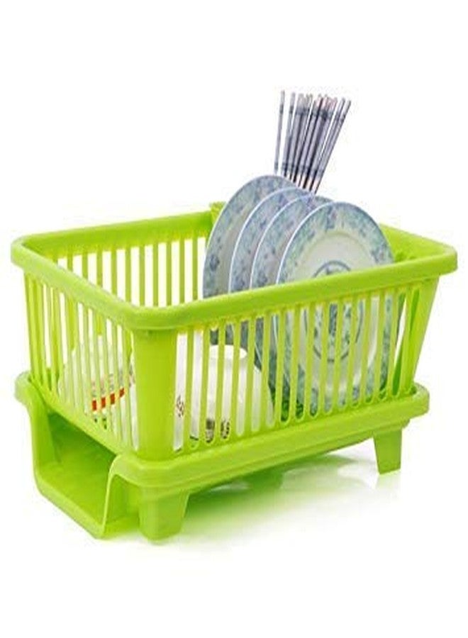 Birud® 3 in 1 Large Sink Set Dish Rack Drainer/Storage Shelf/Kitchen Drying Rack/Drainer and Drying Rack/Holder Basket Organizer/Plastic Kitchen Sink/with Removable Tray - Image 3