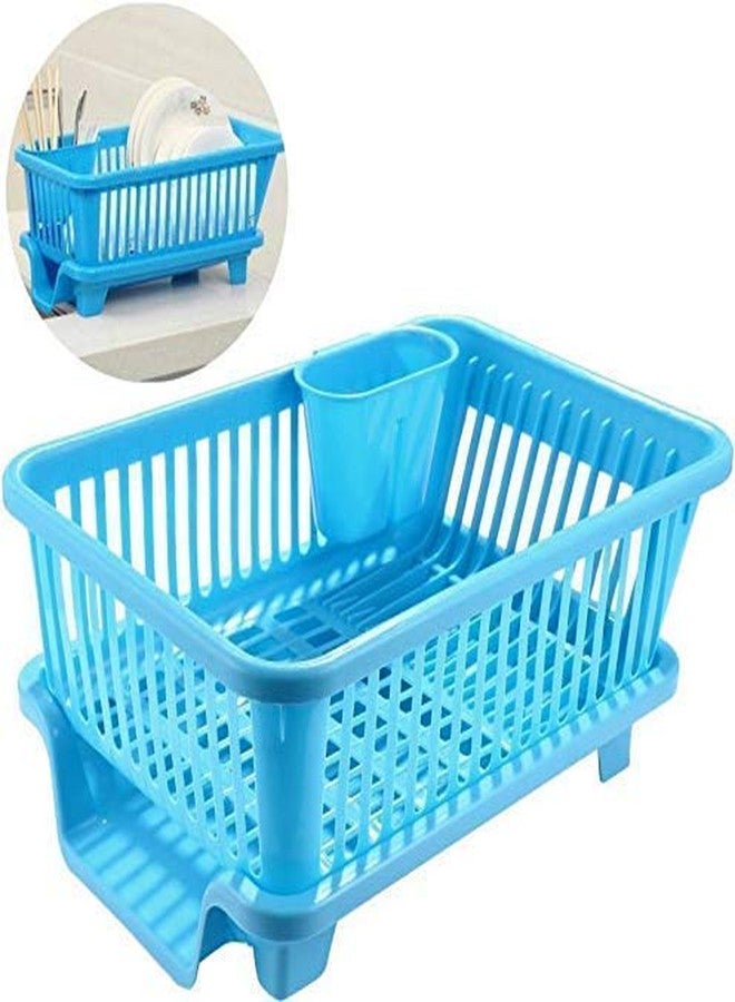 Birud® 3 in 1 Large Sink Set Dish Rack Drainer/Storage Shelf/Kitchen Drying Rack/Drainer and Drying Rack/Holder Basket Organizer/Plastic Kitchen Sink/with Removable Tray - Image 2