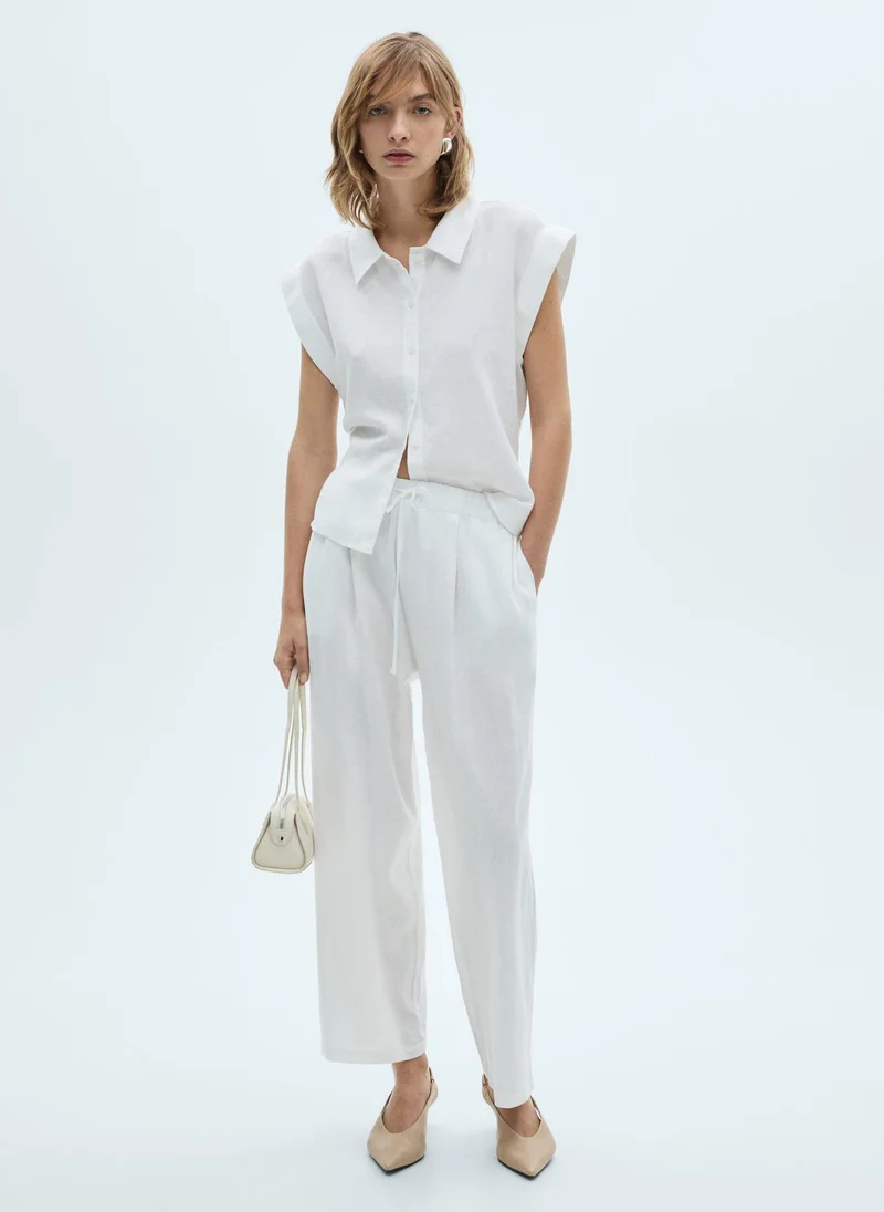 مانجو Flowing Linen Pants