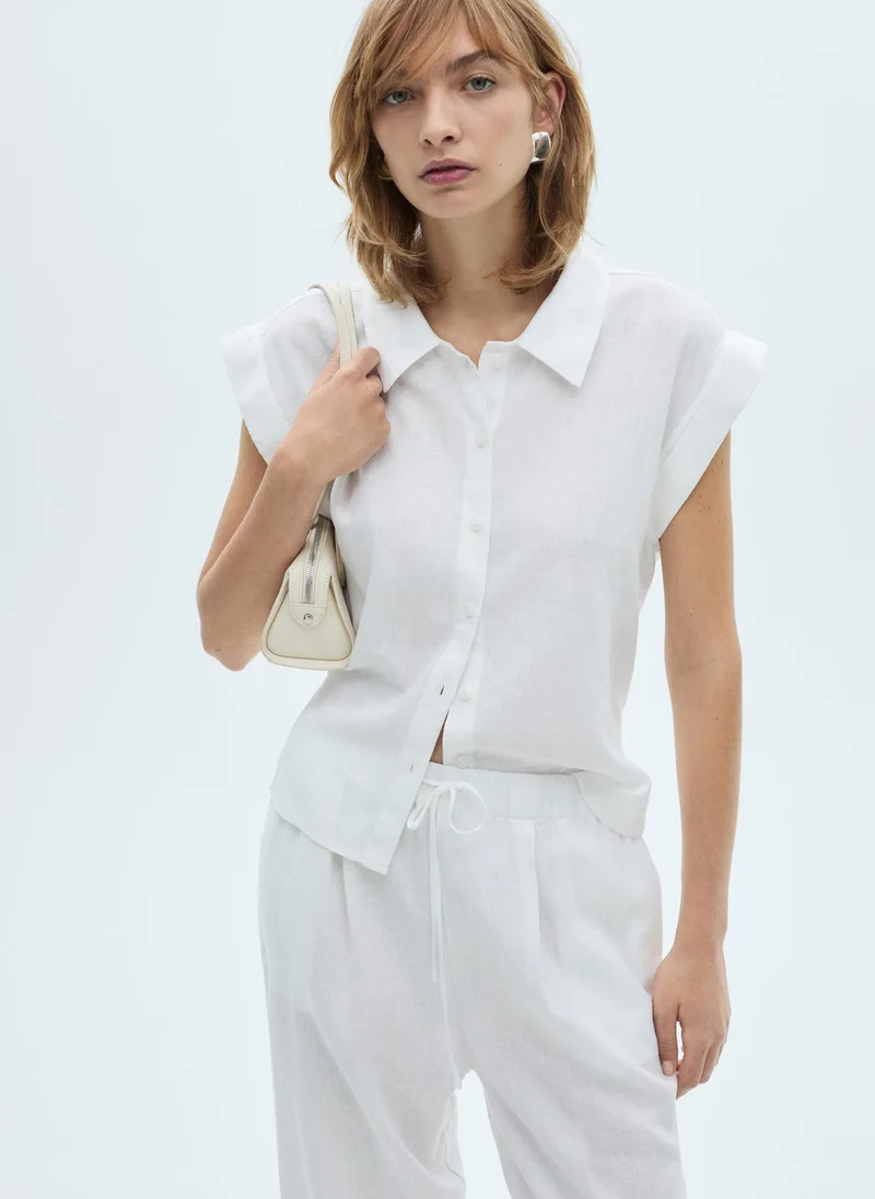 مانجو Flowing Linen Pants