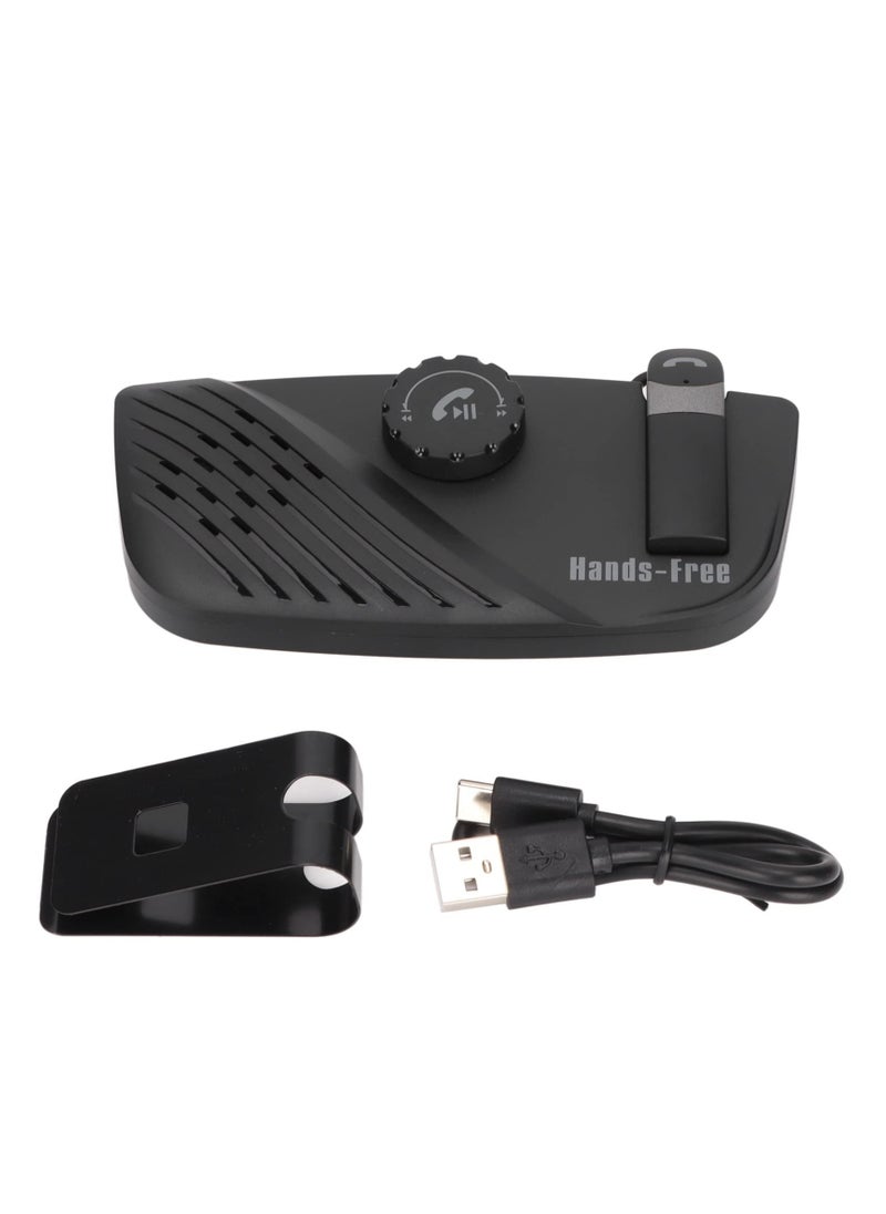 SYOSI - Bluetooth 5.0 Car Speaker, Handsfree Bluetooth Speakerphone for Cell Phone, Support 2 Mobile Phones Online, Multipoint Handsfree Car Speaker Headset, Bluetooth 5.0 Car Kit with Visor Clip - Image 1