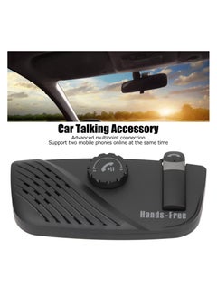 SYOSI Bluetooth 5.0 Car Speaker, Handsfree Bluetooth Speakerphone for Cell Phone, Support 2 Mobile Phones Online, Multipoint Handsfree Car Speaker Headset, Bluetooth 5.0 Car Kit with Visor Clip  - Image 2