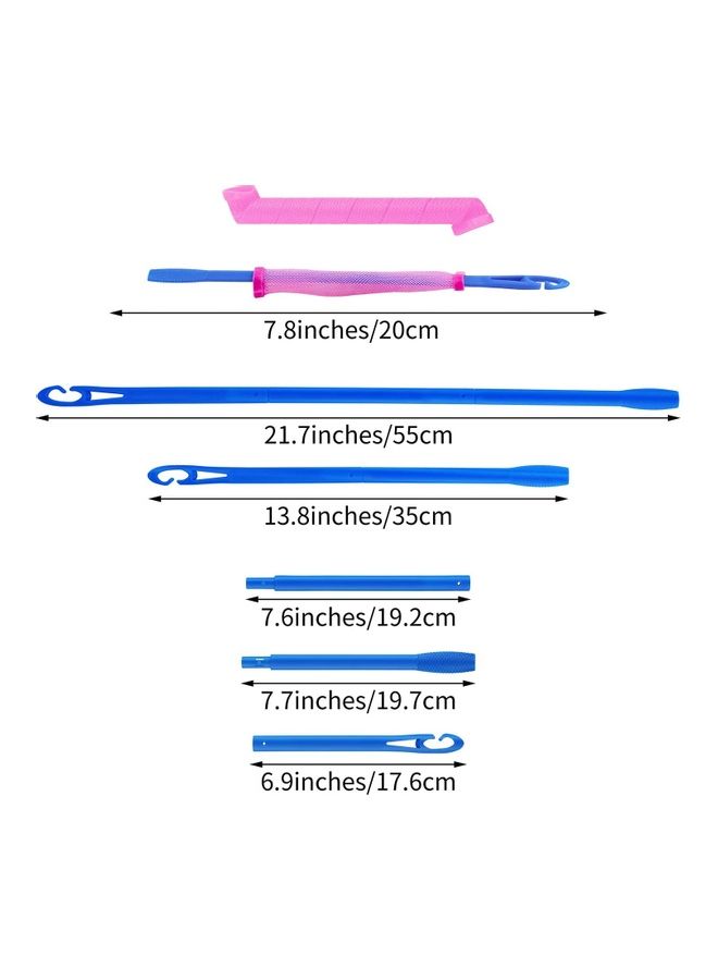 NIBEMINENT 36-Pieces 20 cm Hair Curlers Spiral Curls Styling Kit Multicolour - Image 3