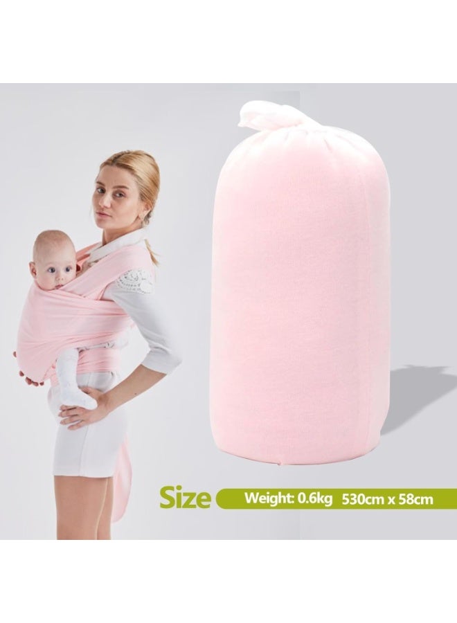 MostNow حامل أطفال MostNow Baby Wrap Carrier - حامل أطفال متعدد الاستخدامات ومسامي، خفيف الوزن، حامل أطفال بدون استخدام اليدين، حامل أطفال قابل للتعديل، حامل أطفال حديثي الولادة، رضع، حامل أطفال (وردي) - Image 2