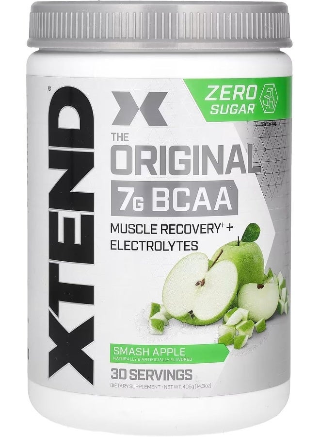 XTEND مكمل غذائي XTEND BCAAs بنكهة التفاح الأخضر، مسحوق BCAA لاستعادة العضلات والإلكتروليتات، 7 جرام من BCAAs وخالي من السكر، 30 حصة، 14.0 أونصة (قد يختلف التعبئة)