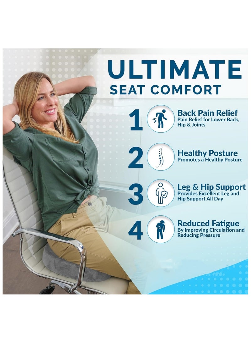 Ru syanl Gel Enhanced Seat Cushion Office Chair Cushion Non-Slip Gel and Memory Foam Coccyx Cushion for Tailbone Pain Desk Chair Car Seat Cushion for Sciatica and Back Pain Relief  - Image 2
