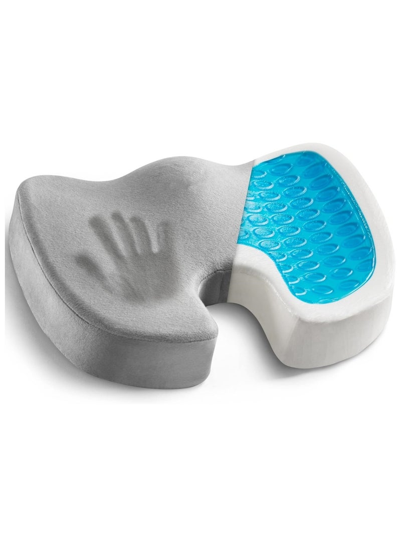 Ru syanl Gel Enhanced Seat Cushion Office Chair Cushion Non-Slip Gel and Memory Foam Coccyx Cushion for Tailbone Pain Desk Chair Car Seat Cushion for Sciatica and Back Pain Relief  - Image 1