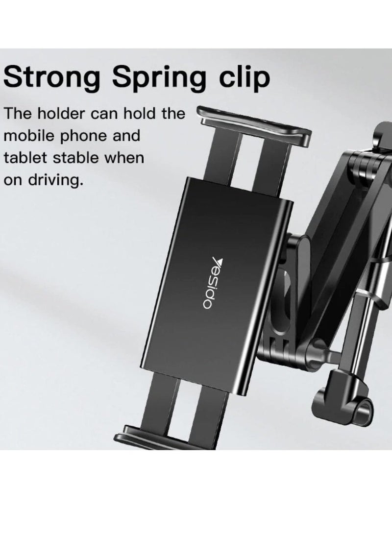 Yesido C117 Car Tablet Headrest Mount Holder For Seat 360 Degree Rotation Compatible With 4.7Inch To 12.9 Inch, Tablets/Iphone 13/Ipads/Smartphones - Image 4