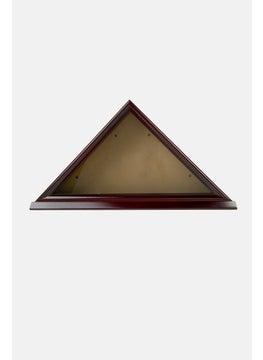VOTUM Burial Flag Display Case And Box with Real Glass and Wall Mount, Brown  - Image 1