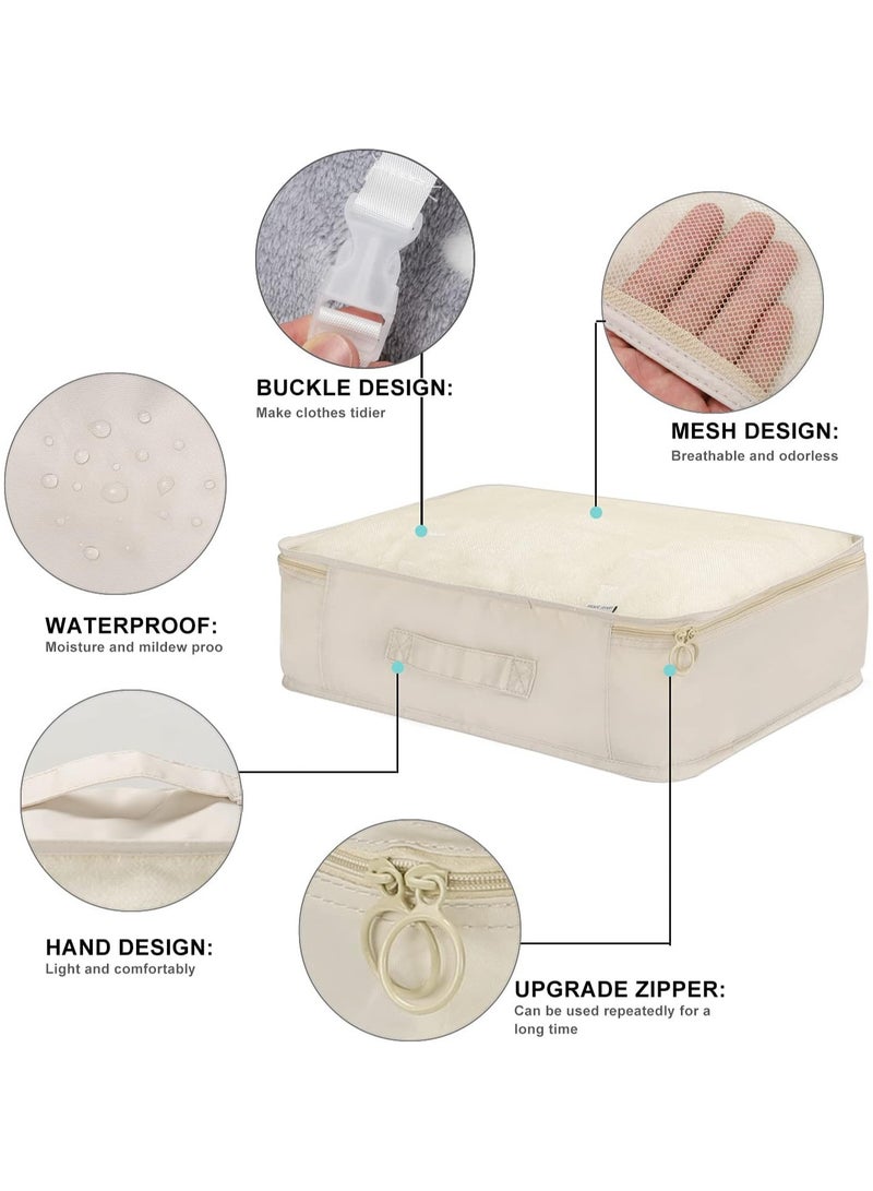 بريمو بلس طقم حقائب سفر منظمة مقاومة للماء مكون من 7 قطع بيج - Image 3