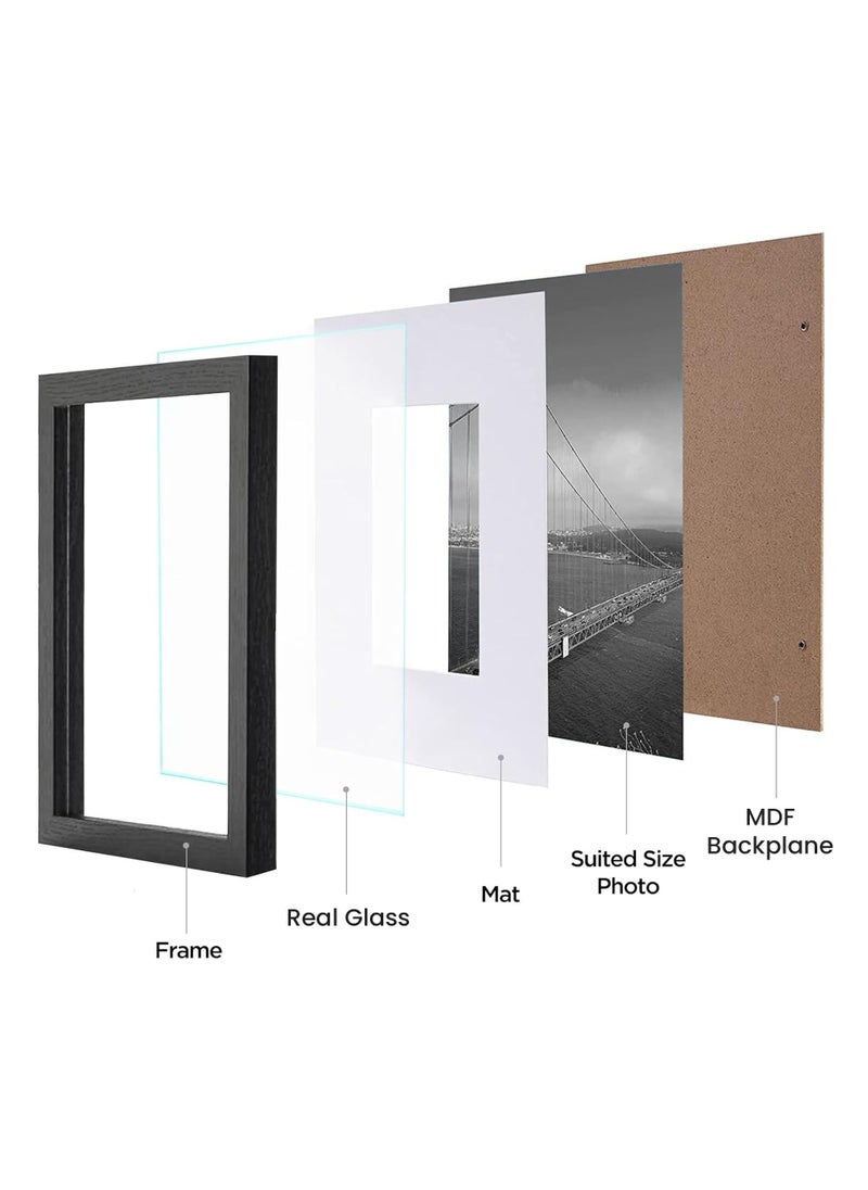 Decorhills Picture Frames 30x30 Set of 9 – Black Gallery Wall Frames for Displaying 20x20 Photos with Mat or 30x30 Photos without Mat – Square Collage Wall Decor for Living Room, Bedroom, and Office  - Image 2