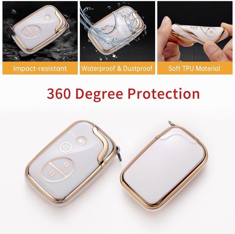Gematay غطاء مفتاح لك��س من جيماتاي، غلاف مفتاح متوافق مع لكزس GX460 وRX350 وES350 وIS250 وGX460 وLX570 وIS350 وGS430 وGS300 وGS450h وis-C وis-F واقي المفتاح الذكي - Image 4