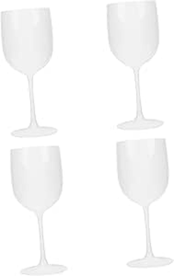 PP Goblets 4 Pack Reusable Wine Cups for Wedding Party - Image 1
