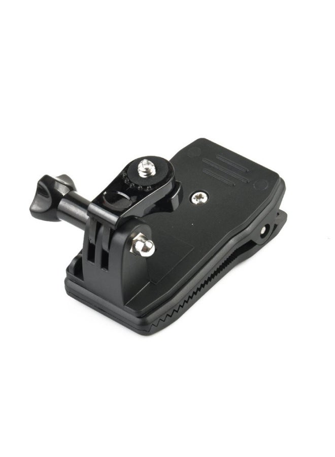 Generic Small Ant Sports Camera Gopro Accessories Backpack Clip 360 Degree Multifunctional Clip With AEE Joint Wrench-Color:Black  - Image 2