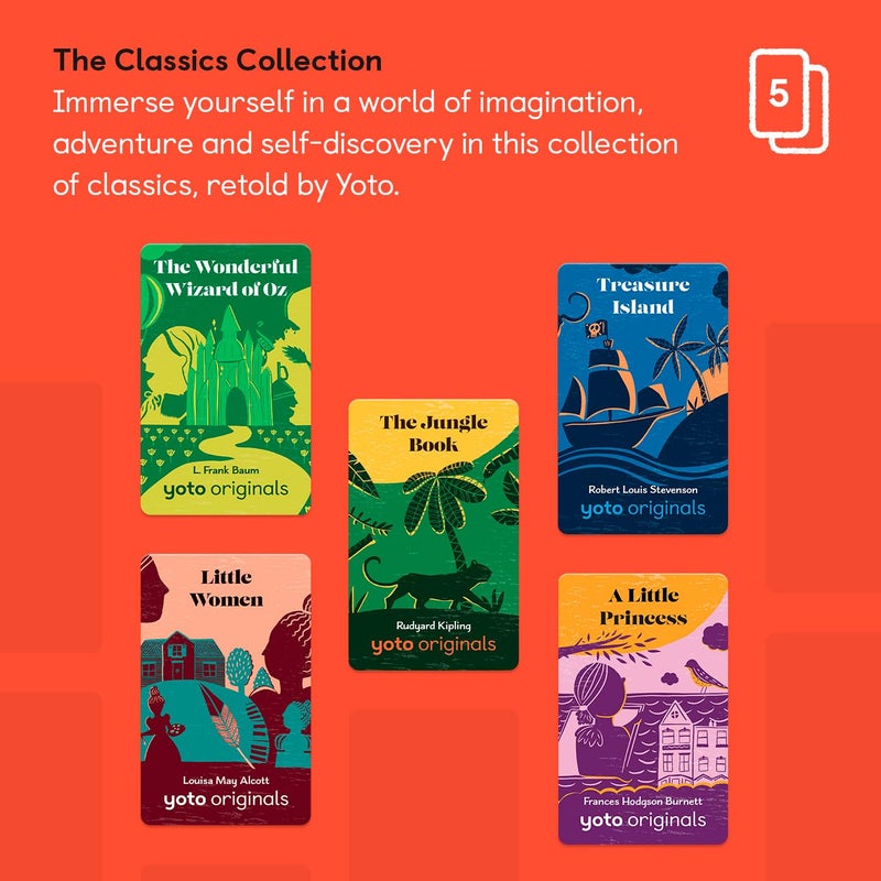 Yoto The Classics Collection – 5 Kids Audio Cards for Use with Player & Mini All-in-1 Audio Device, Screen-Free Listening with Fun Playtime, Bedtime & Travel Stories, Ages 8+ - Image 2