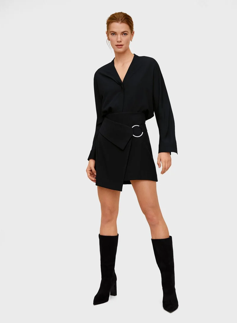 MANGO Cuff Sleeve Shirt