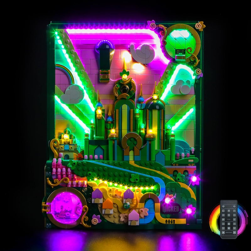 Hilighting Upgraded Led Light Kit Compatible with Lego Emerald City Wall Art Building Set RC Version Compatible with Lego 75685 Model Not Included - Image 3