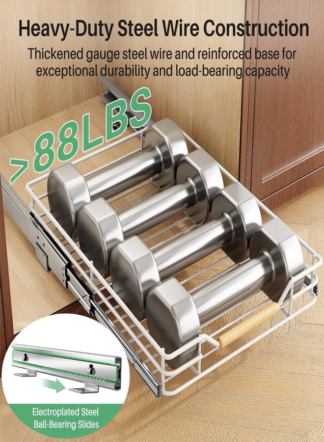 Kitstorack Pull out Cabinet Organizer,Heavy Duty Smooth Sliding Under Cabinet Shelves for Pots and Pans,Roll out Drawers with Thickened Metal Plating,Slide out Drawers for Home Kitchen Pantry(12"W X 21"D) - Image 5