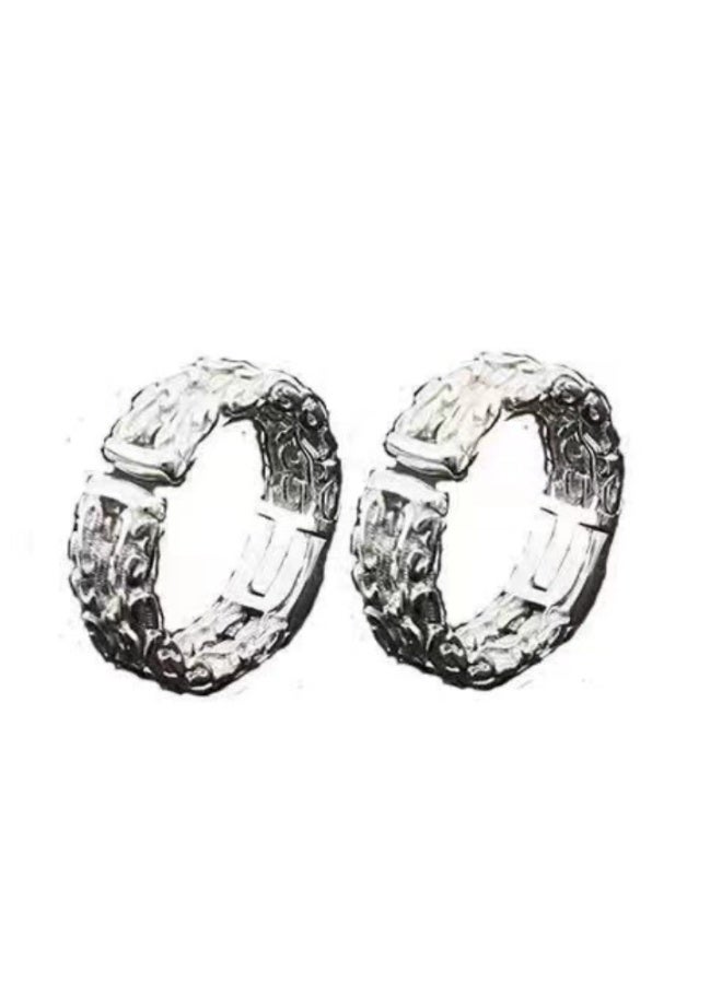 لاتين أقراط أذن غير مثقوبة، مشبك أذن، حلقات أذن مزيفة للرجال والنساء، أقراط أذن من الفولاذ المقاوم للصدأ، أقراط بسيطة مزيفة، مشبك أذن فضي - Image 2