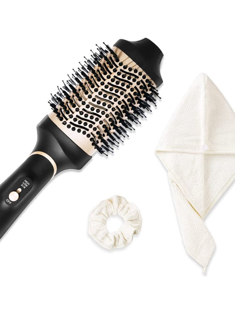Generic - Hot Air Brush,Hair Dryer Brush, Professional Hair Dryer & Volumizer 3 in 1 Upgrade Anti-Scald Negative Ionic Technology Hair Straightener Brush,Salon Negative Ion Ceramic Electric Blow Dryer - Image 1