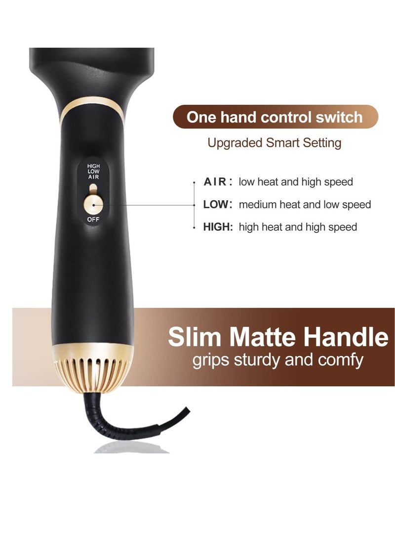 Generic - Hot Air Brush,Hair Dryer Brush, Professional Hair Dryer & Volumizer 3 in 1 Upgrade Anti-Scald Negative Ionic Technology Hair Straightener Brush,Salon Negative Ion Ceramic Electric Blow Dryer - Image 1