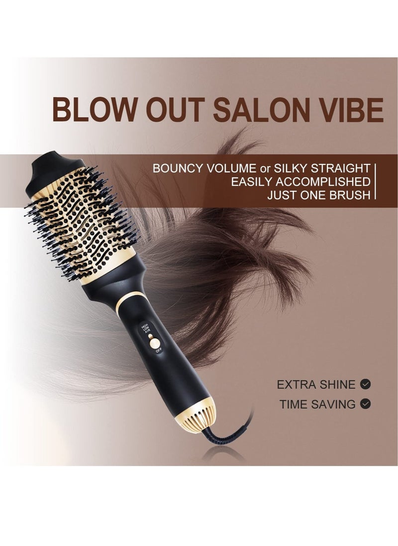 Generic - Hot Air Brush,Hair Dryer Brush, Professional Hair Dryer & Volumizer 3 in 1 Upgrade Anti-Scald Negative Ionic Technology Hair Straightener Brush,Salon Negative Ion Ceramic Electric Blow Dryer - Image 1