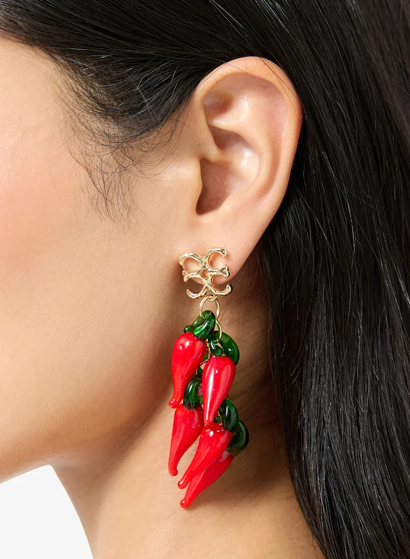 Ginger Statement Chilli Earrings