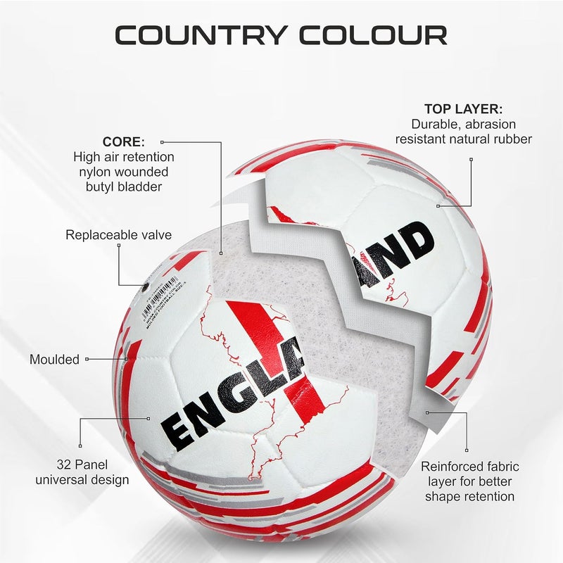 Nivia Country Colour England Football Size 5 - Image 2