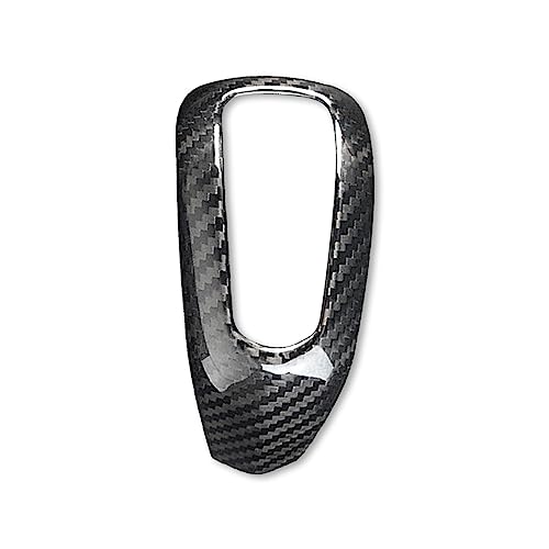 Bilisin Compatible with Car Frontal Gear Shift Knob Cover Carbon Fiber Auto Gearshift Lever Decoration for Cadillac CT6 and XT4 (Black) - Image 5