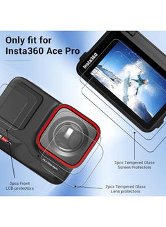 SJet 2 Pack Screen Protector for Insta360 Ace Pro, Ultra Clear Tempered, Glass Screen Protector,  Lens Protector, Lens Cap for Insta360 Ace Pro Accessories, Ultra HD, 9H  - Image 2